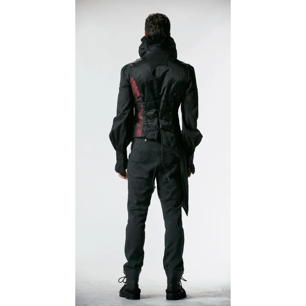 Готический Мужской панк рейва визуальный Кэй жилет рок модная одежда вампир