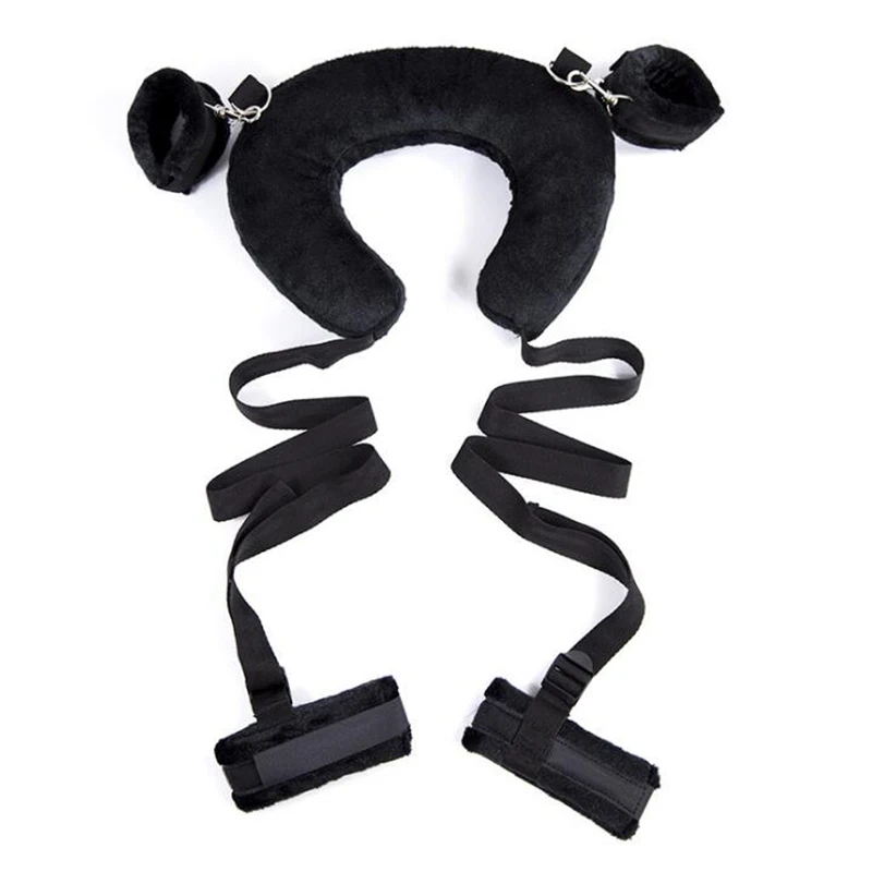 Bondage Handcuffs Arm Wrist Restraint Leg Lift Open Comfortable U-shaped Pillow Sex Harness for Legs Adult Game SM Toy Set | Красота и