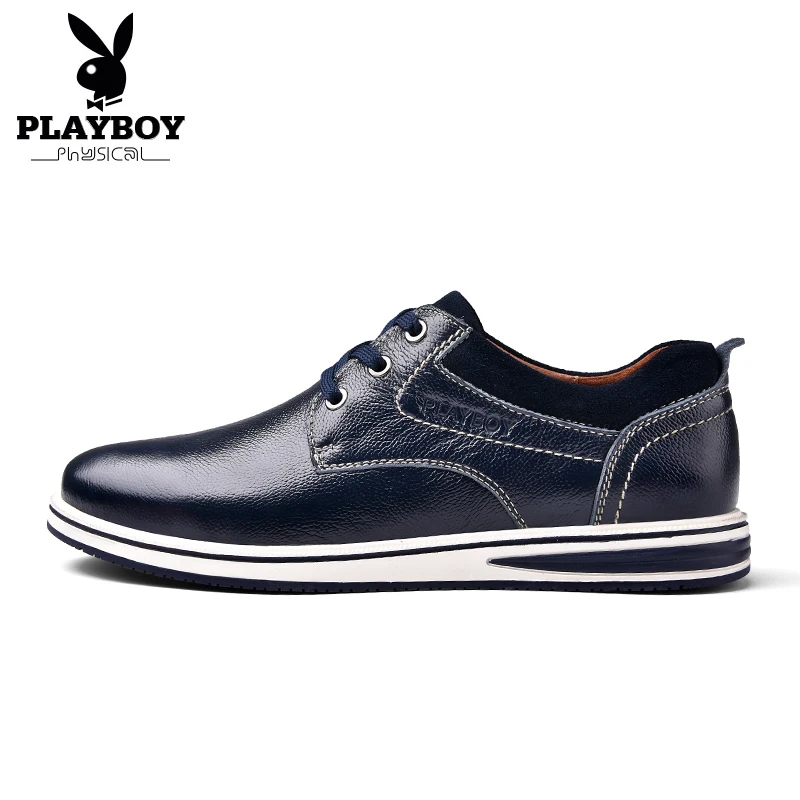 PLAYBOY/ г. весенне-осенняя повседневная обувь мужские оксфорды из натуральной кожи на шнуровке, модная мужская обувь свадебные туфли, DA75115