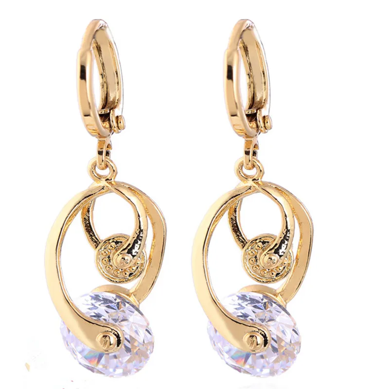 

kuniu irregular shape drop earrings for women alloy zircon material trendy classic style friend lover gifts wedding jewelry