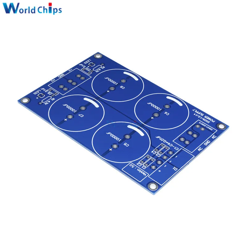 Плата питания Выпрямительного фильтра 4*10000 мкФ four 10000uF 50V для LM3886TF TDA7293 PCB Module LM3886