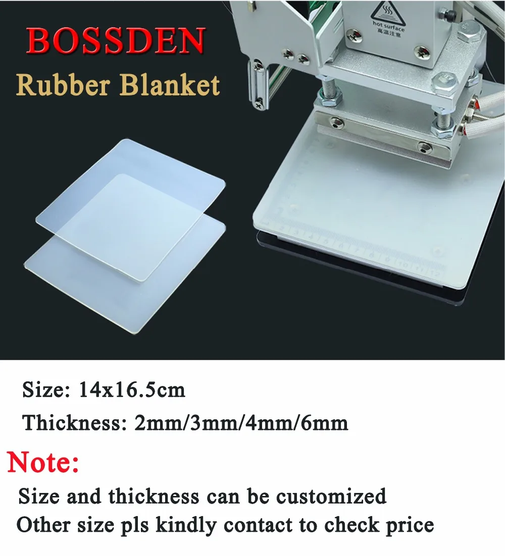 BOSSDEN резиновое одеяло машина для горячего тиснения фольгой аксессуары штамповка