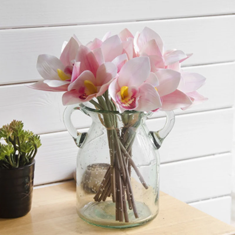 Мода искусственная Орхидея DIY искусственный фаленопсис цветок украшения офис