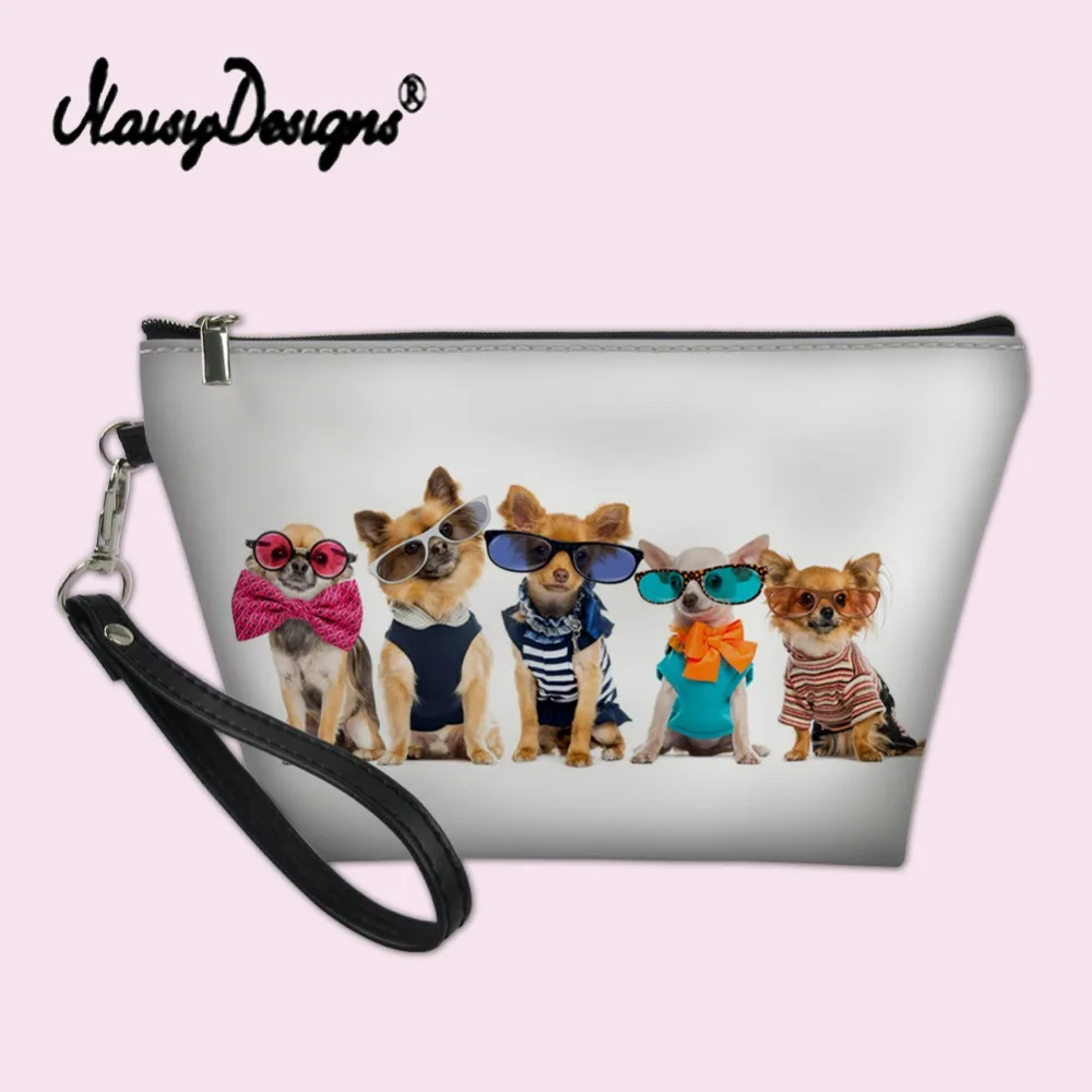 Noisydesigns, женские косметички для макияжа, косметичка для чихуахуа, косметичка для красоты, органайзер для макияжа для девочек, косметичка, наборы, сумка для хранения, для путешествий, моющаяся сумка