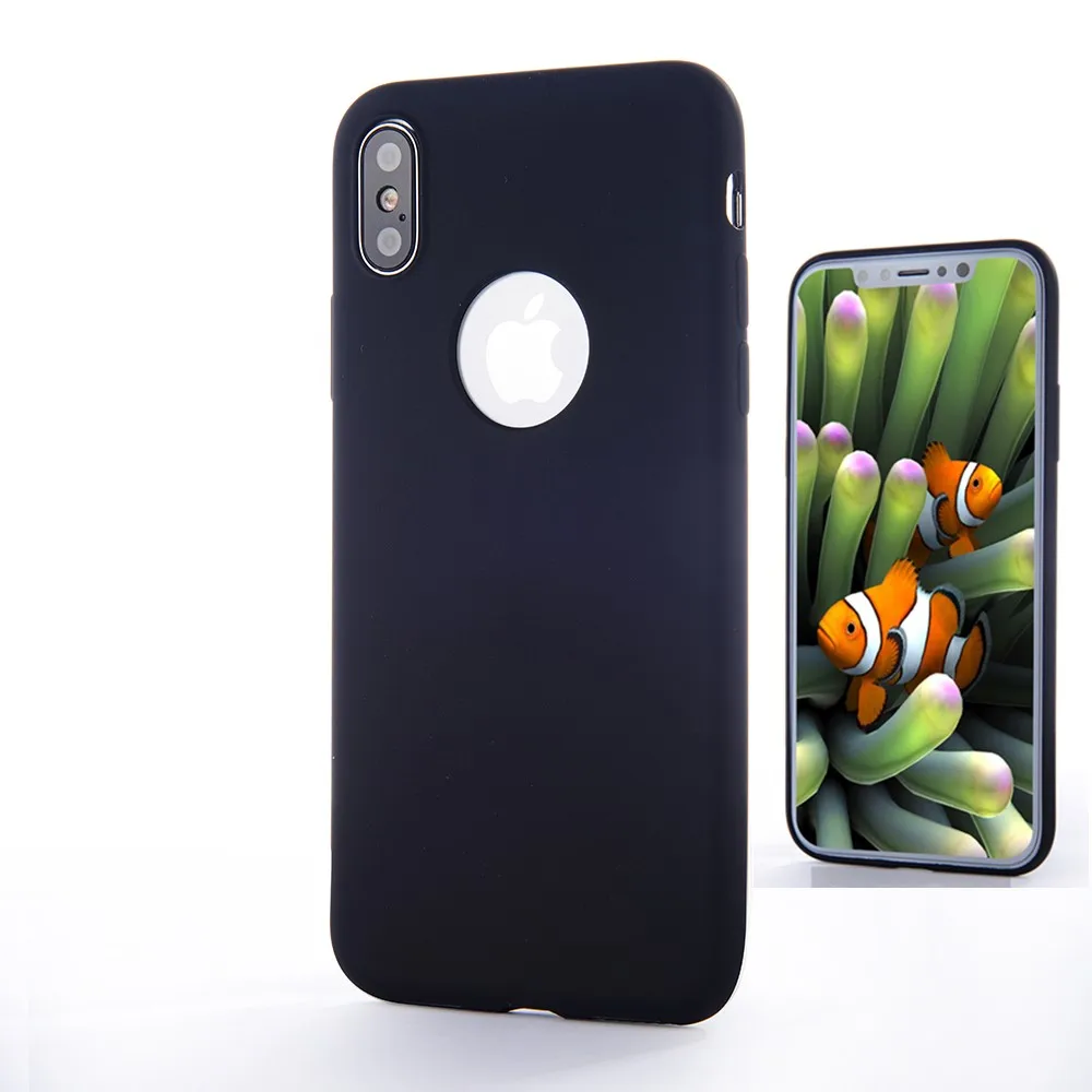 Милый мягкий силиконовый чехол для iPhone 6S 5S 5SE 5 6 S iPhone XS Max XR X 10 7 8 Plus 6Plus 7Plus 8 Plus бампер чехол для задней панели сотового телефона - Цвет: Черный