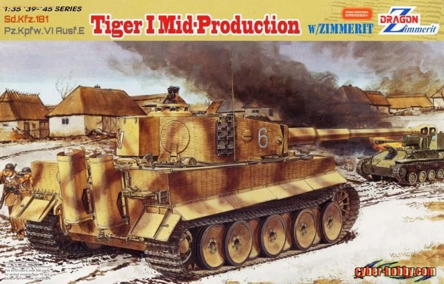 Дракон 6700 1/35 масштаб Второй мировой войны немецкий Sd. Kfz.181 Pz. Kpfw. VI Rusf. E Tiger I MidProduction