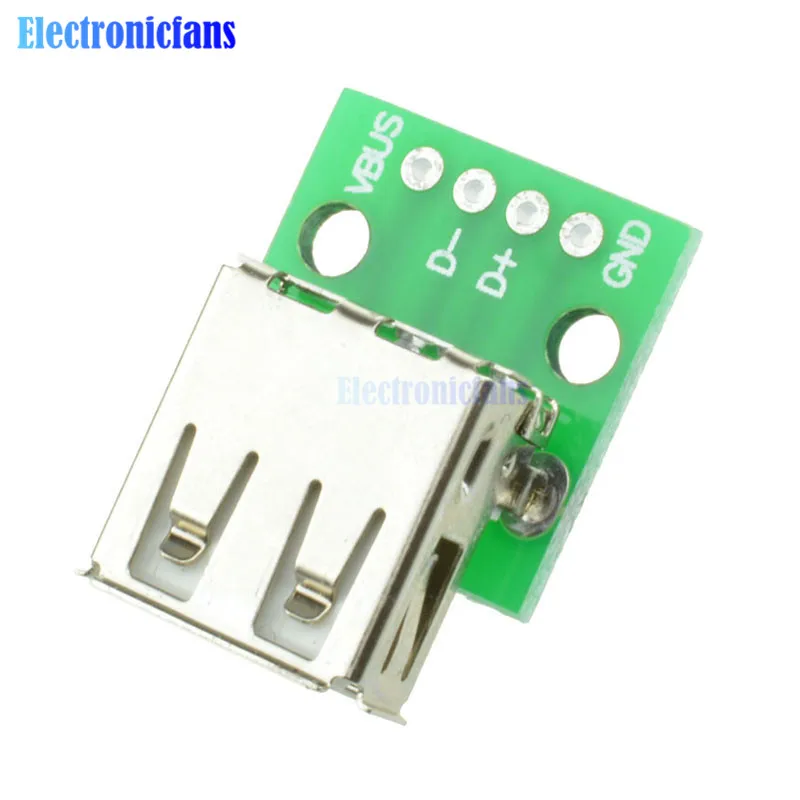 10 шт. конвертер USB типа A мама для разъема Arduino диаметром 2 54 мм|Интегральные схемы| |