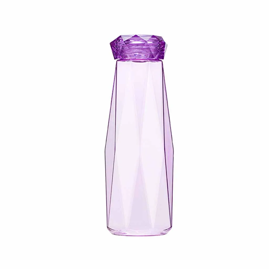 Portable Durable Transparent Small Fresh Diamond Shape Plastic Tourism Sports School Water Bottle Cup Cycling Camping H0412 | Дом и сад