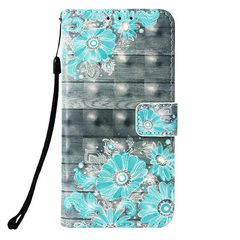 Blue Flower Модный кожаный чехол с откидной крышкой и чехол для Xiaomi F1 8 A2 Lite A1 5X Redmi 4A Note 7 S2 Y2 5 Pro Plus 4 4X 5A Бизнес Стенд Обложка Симпатичные Капа сумка D03Z - Цвет: Blue Flower