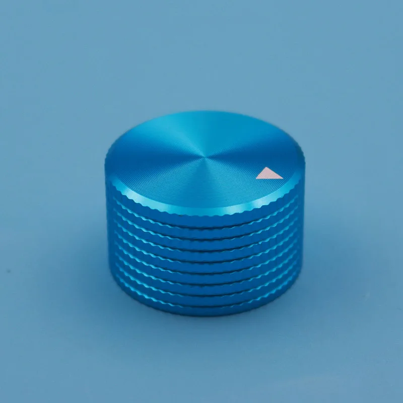 Blue 5 шт. пять цветов Алюминий 25*15,5 6 мм ручка крышка с указателем отверстие для потенциометра - Цвет: Blue