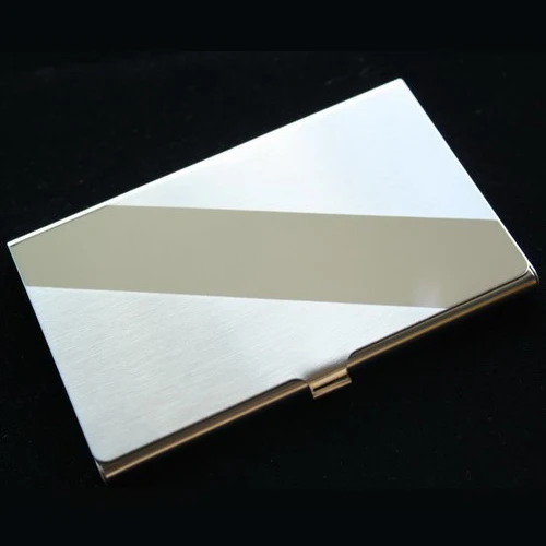 Оптовая продажа 10 шт./лот визитница из нержавеющей стали с именем продвижение