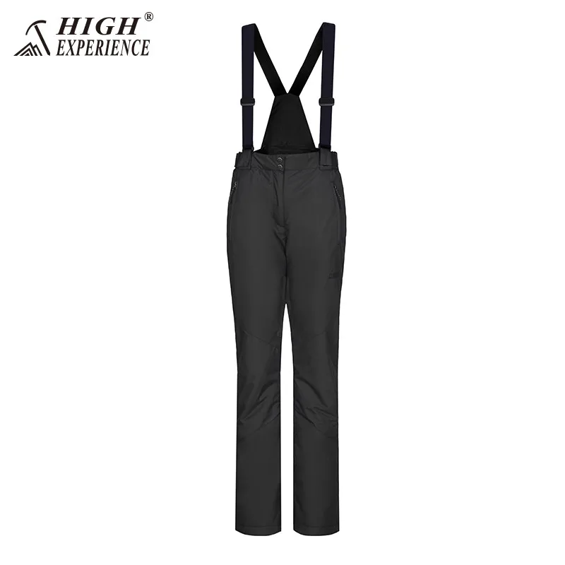 black pant Женский лыжный костюм, комплект для сноуборда, женская зимняя куртка для сноуборда, штаны, женский водонепроницаемый спортивный костюм для женщин, зимние куртки 42-52 - Цвет: black pant