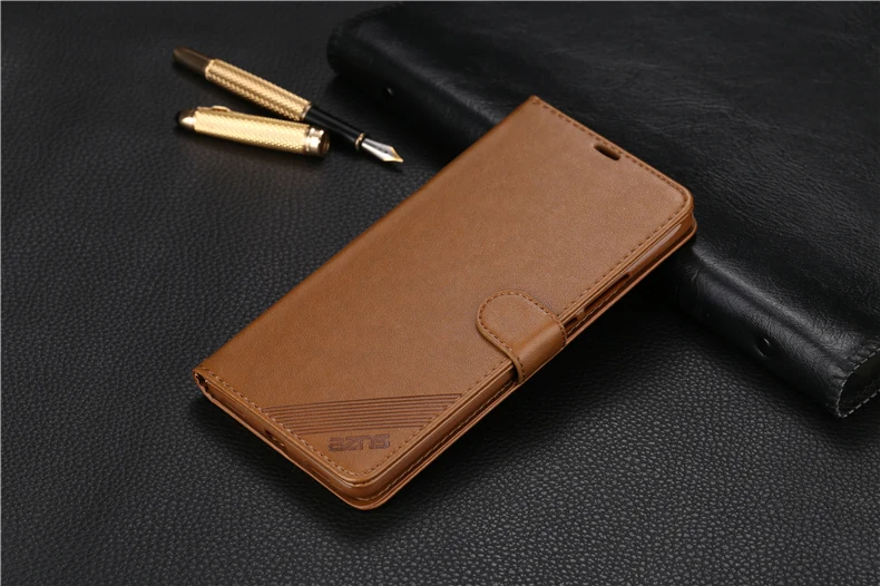 Light Brown Для Xiaomi mi Max 3 чехол AZNS роскошный Силиконовый ТПУ Флип из искусственной кожи чехол для телефона s Чехол для mi Max3 держатель для карт сумка - Цвет: Light Brown
