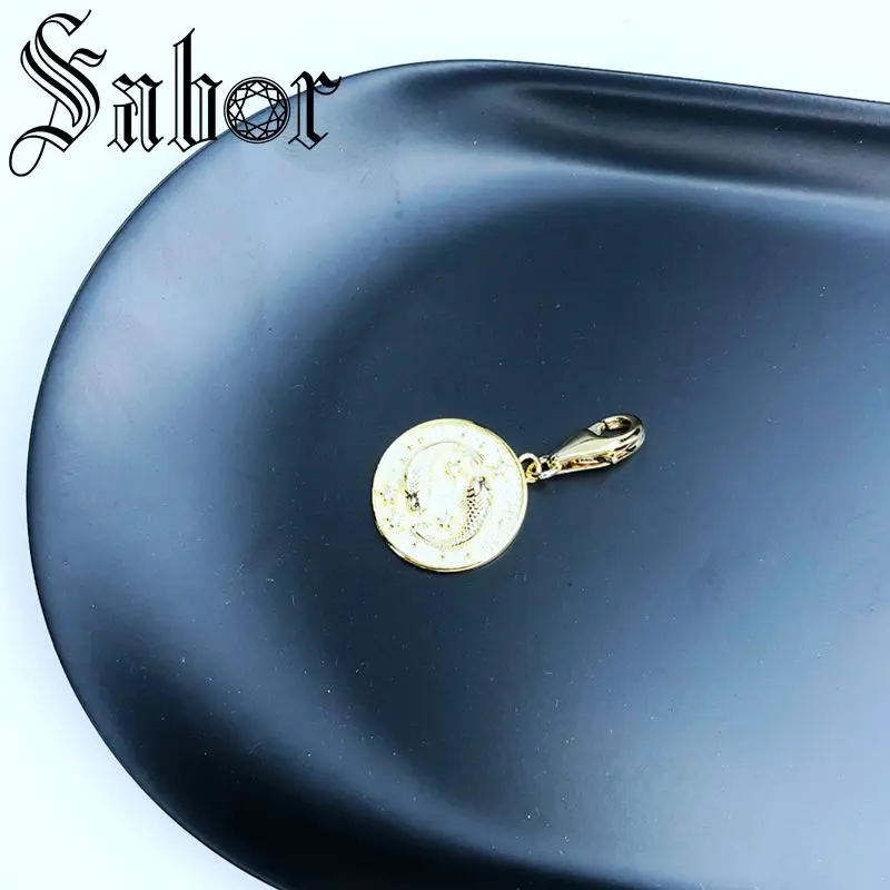 Подвеска в виде знака зодиака Pisces для женщин и мужчин Посеребренная бижутерия