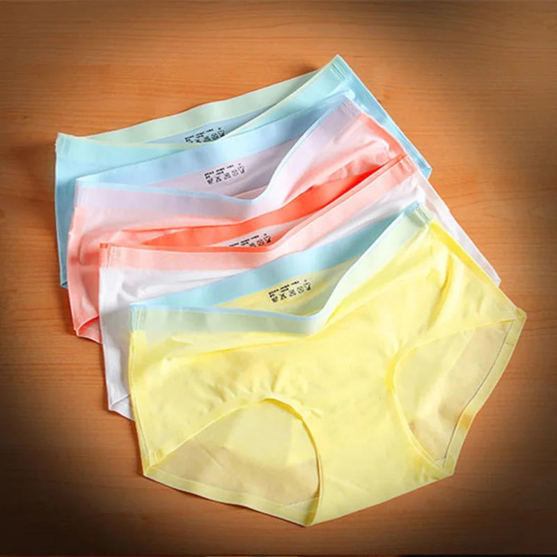 Бесшовные женские трусы удобное дышащее женское нижнее белье Летнее шелковое M L