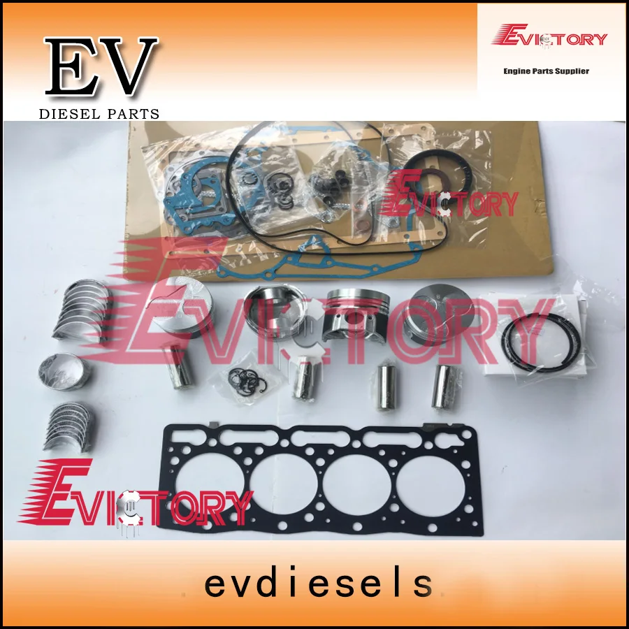 

kubota V1205 rebuild kit piston + piston ring + head gasket kit+bearing