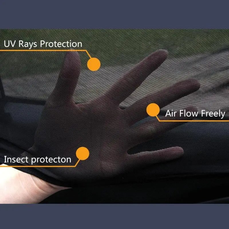 TIROL 2Pcs Car Sun Visor Rear Side Window Shade Mesh Cover Shield UV Protector Summer Auto Sunshade Curtain | Автомобили и