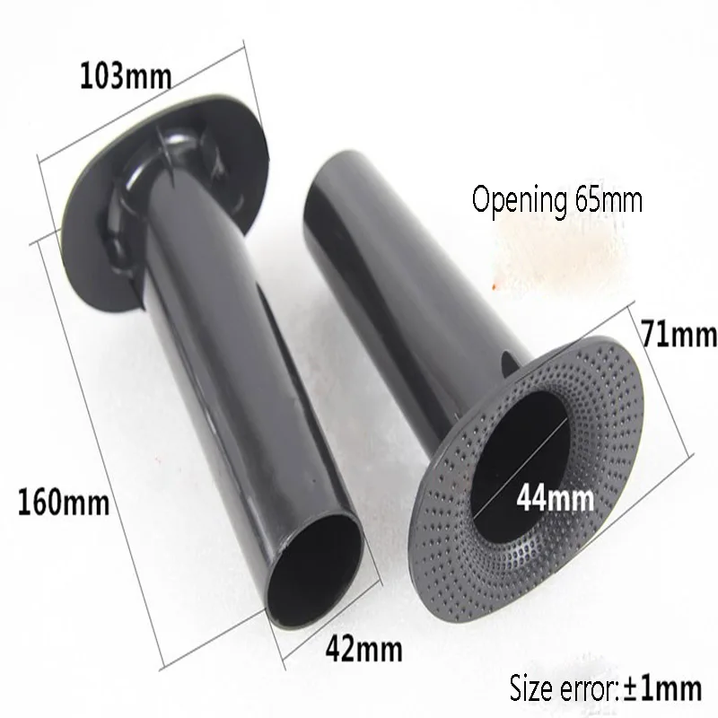 

10pcs/lot Speaker Inverter Tube Echo Tube Plastic Vent Connector Hole 65MM Long 160MM Black