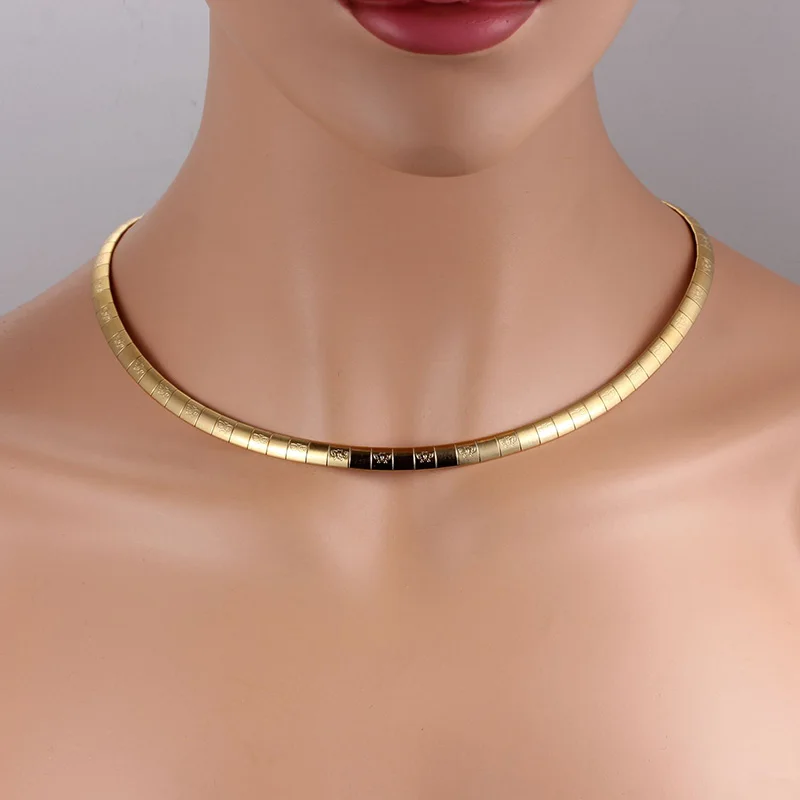 Butterfly Pattern Stainless Steel Necklaces For Women Gold Color Fashion Choker Chunky Female Jewelry Gift | Украшения и