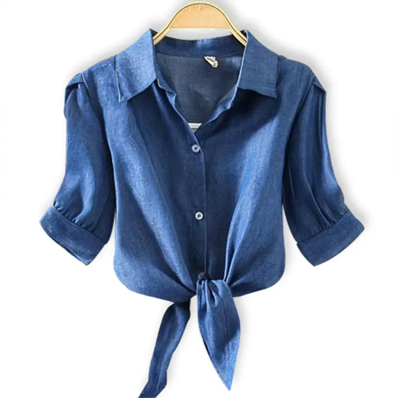 Новинка 2020 Рубашки Топы кимоно с полосатым подолом женская блузка вышивкой