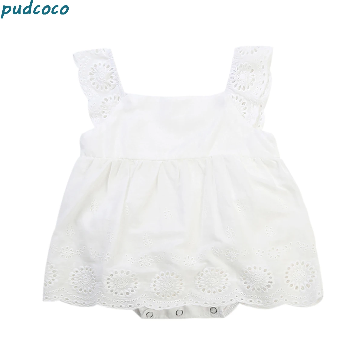 Новорожденные дети Девочка Младенец Мягкая Одежда Милый Белый Милый Летний Комбинезон Боди Платье Одежда Комплект на.