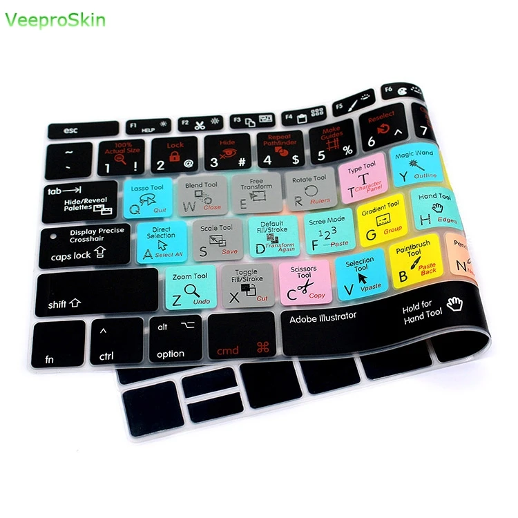 AI Davinci Resolve для Macbook New Pro 13 &quotA1708 (2016 версия No Touch Bar) силиконовый чехол клавиатуры Mac
