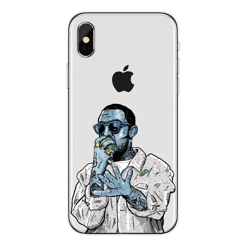 Мягкий силиконовый чехол Macs Miller для iPhone XS Max XR X 6 6splus 7 Plus 8 5 5S SE Mac RIP чехлы телефонов