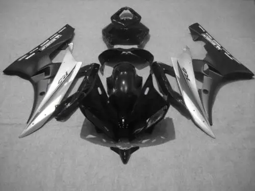 Серебристо черный обтекатель комплект для YAMAHA YZFR6 06 07 YZF R6 2006 2007 литьевая форма YZF600