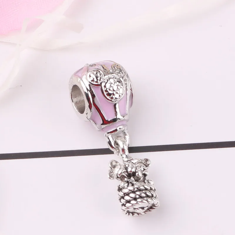 P-123 Браслет Pandora с бусинами,, сделай сам, подвески, весна, новинка, Дамбо, розовая божья коровка, багажные наушники, слон, ожерелье, подвеска - Цвет: P-123