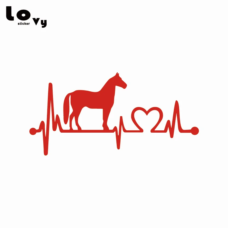 Виниловая наклейка Pfered Horse креатив забавное животное электрокардиограмма