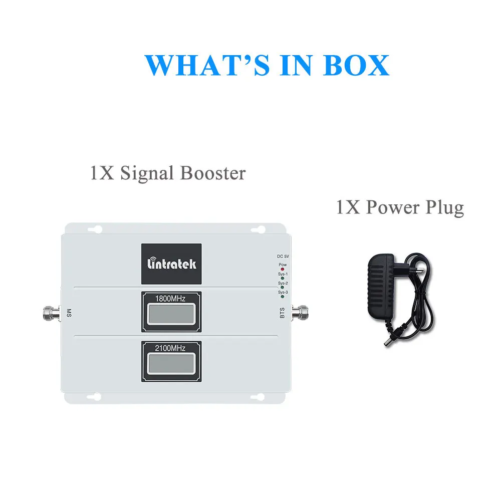 Усилитель сигнала Lintratek GSM 1800 МГц 3G WCDMA 2100 4G LTE с AGC #35|signal booster gsm|signal boostercell phone repeater |