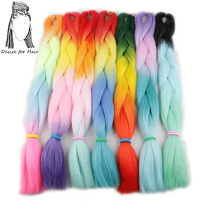 Desire для волос 1 шт. коричневый термостойкие синтетические косички, волосы для наращивания, огромные косички, на крючках для коробка косы волосы для изготовления