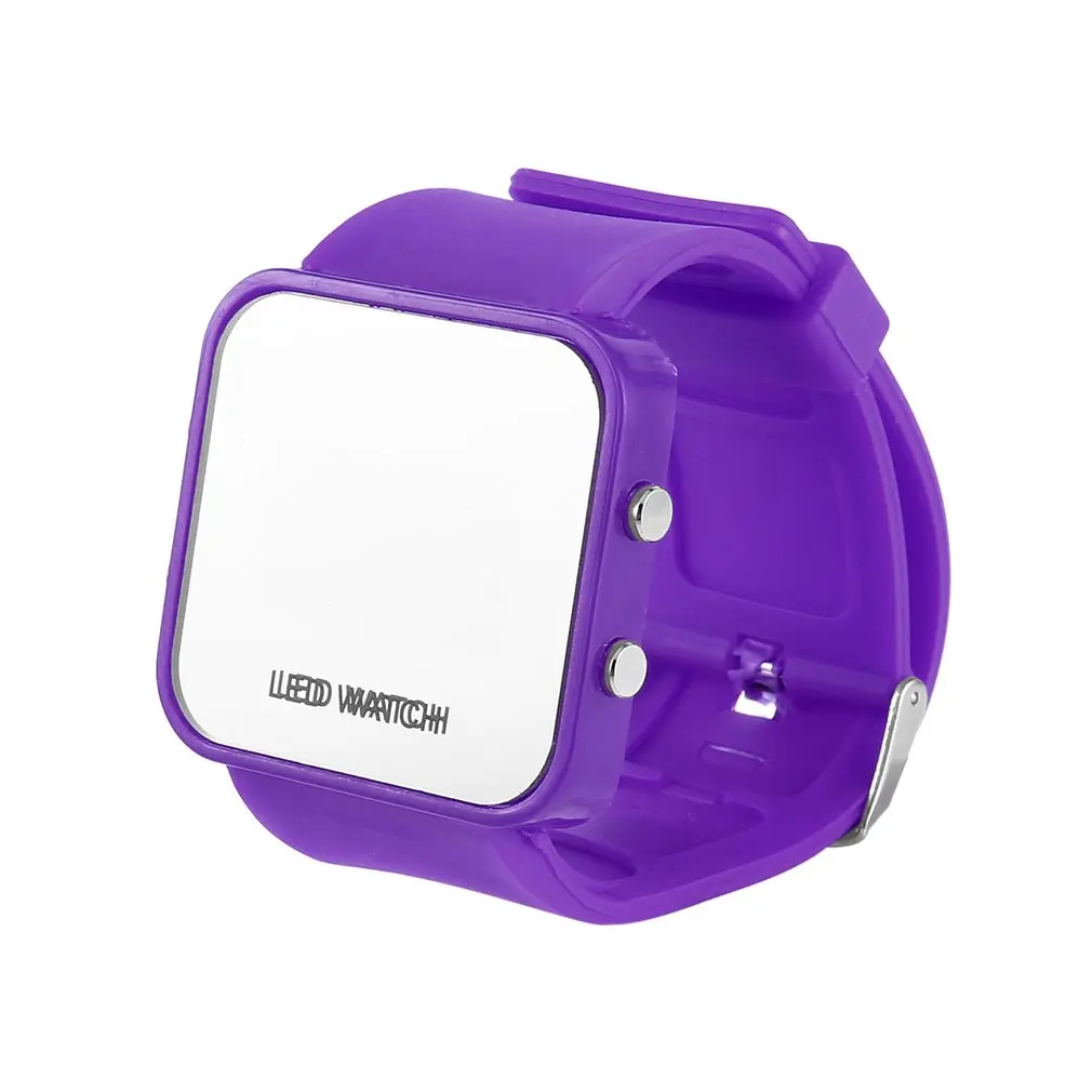 Светодиодный цифровой дисплей детские часы мягкий силиконовый ремешок