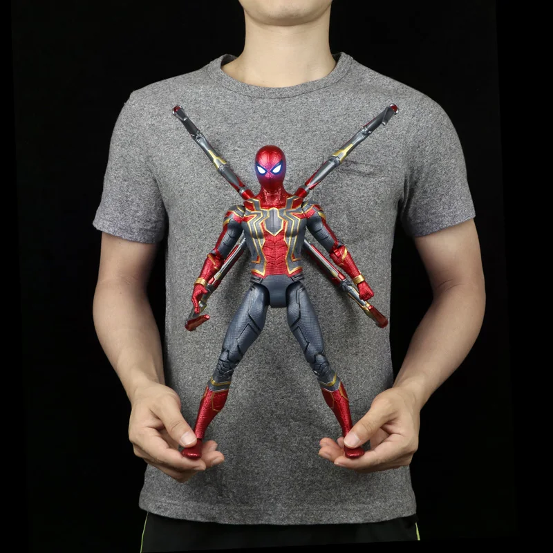 Spiderman Marvel Подлинная авторизация Человек-паук Железный человек Капитан Америка игрушка модель деятельности кукла Avengers4 - Цвет: Spiderman