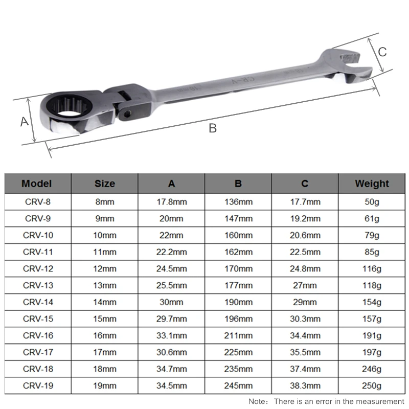 Ключ Гаечный с храповым механизмом 8 19 мм 1 шт.|torque wrench|ratchet wrenchkey torque |