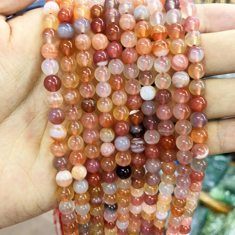 Настоящие красные бусины из Ботсваны агата сердолика 6 мм 8 10 полная нить