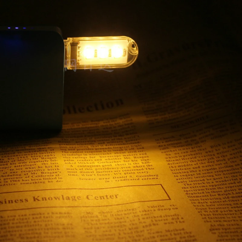 Мини USB светодиодный фонарик 3 рабочий свет портативный фонарь лампа белый/теплый