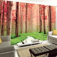 3d stereo mural wallpaper forest nature landscape poster living room bedroom poster interior decor wall painting papel de parede