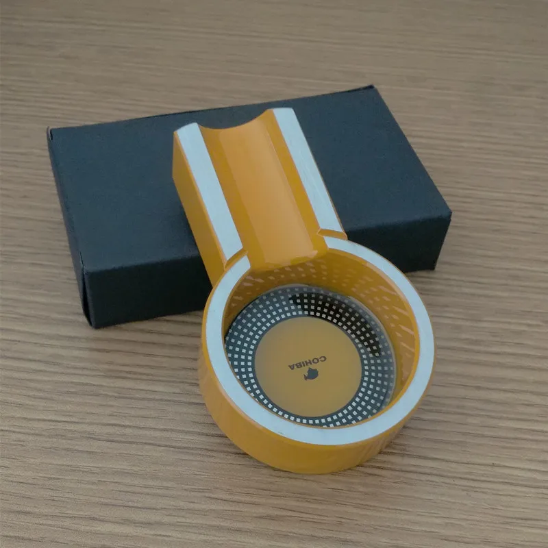 COHIBA мини титановый сплав для путешествий Три цвета пепельница сигар 1 Подставка |