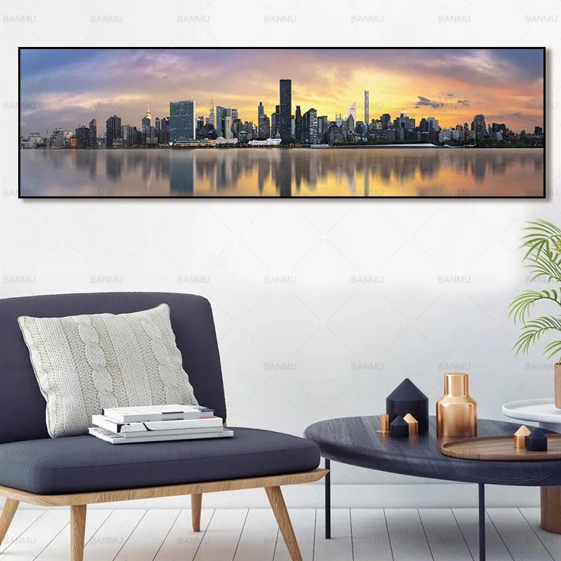 Картина на холсте Настенная картина художественный принт городской пейзаж