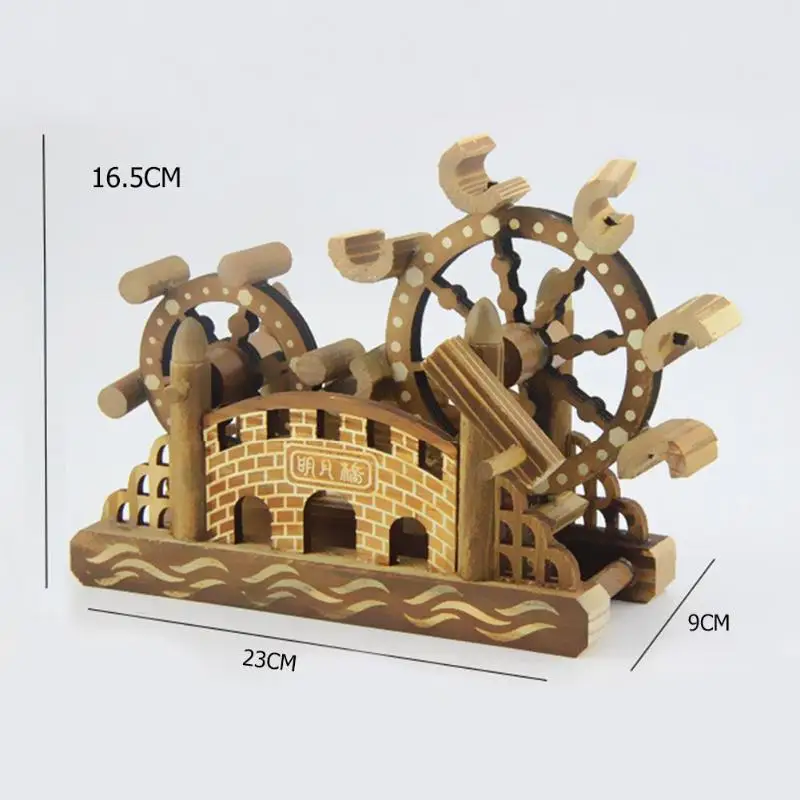 Дети DIY водяные колеса сосновые Модели Строительные наборы Детские ручные в