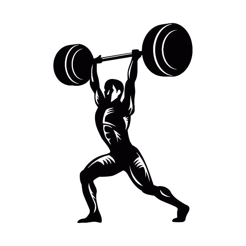 Наклейка на стену для спальни с изображением бодибилдинга тренажерного зала