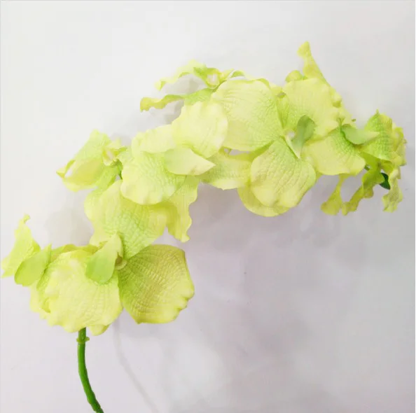 Орхидея из искусственного шелка Цветы Длинные ветви поддельные синие Орхидеи