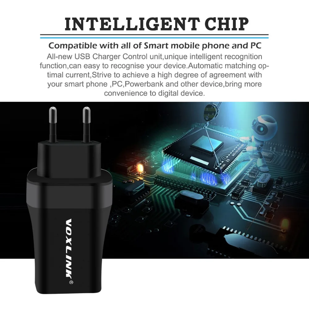 VOXLINK USB зарядное устройство 123 портов настенный для путешествий походная Зарядка