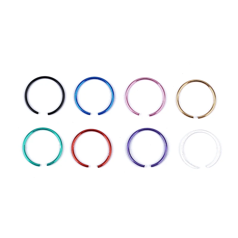 Кольцо для пирсинга носа из нержавеющей стали 40 шт.|nose ring hoop|ring hoopfake septum |