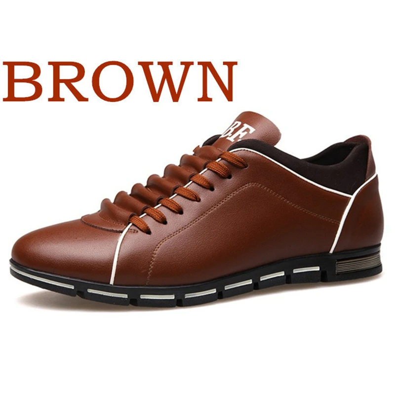 2022 Leather Shoes Men Luxury Brand Sneakers Casual Designer For Plus Size Homme Tenis | Обувь