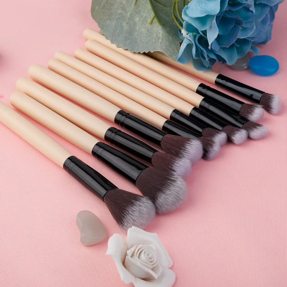 Новый 10 шт Женская Мода кисти 1 pc деревянная основа Косметические бровей Тени для