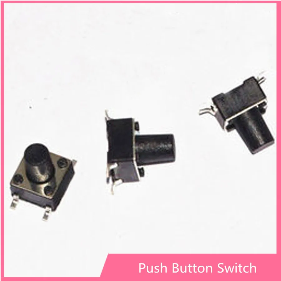 100 шт. 6*6 мм 4Pin SMD тактный переключатель 6x6 x4.3/5/6/7/8/9/10/11/12 4P микро кнопочные