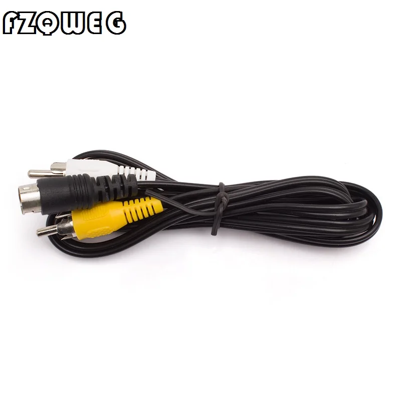 FZQWEG 3Pin для sega Genesis 2 Аудио Видео AV кабель шнур RCA кабель для Mega Drive MD 2 черный