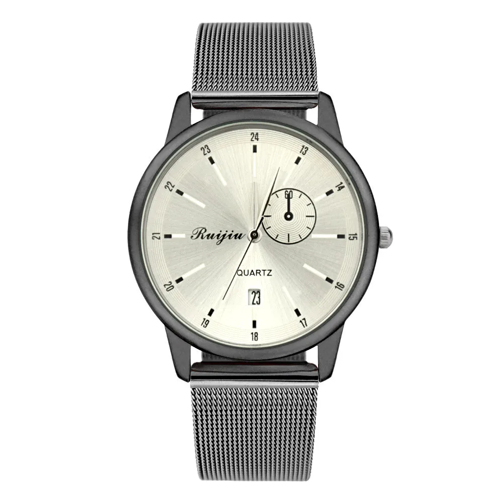 Классические женские и мужские наручные часы со стальным ремешком кварцевые